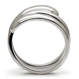 TK037 - High polished (no plating) Stainless Steel Ring with No Stone - Alamode - Flyclothing LLC