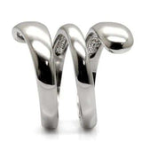 TK037 - High polished (no plating) Stainless Steel Ring with No Stone - Alamode - Flyclothing LLC