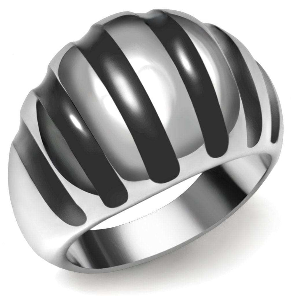 TK038 - High polished (no plating) Stainless Steel Ring with No Stone - Alamode - Flyclothing LLC