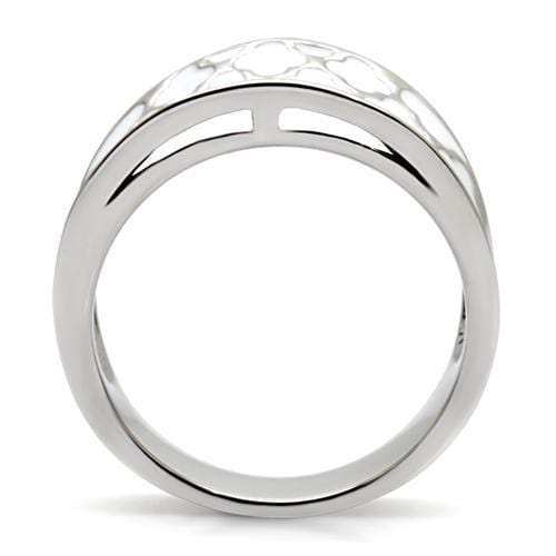 TK041 - High polished (no plating) Stainless Steel Ring with No Stone - Alamode - Flyclothing LLC