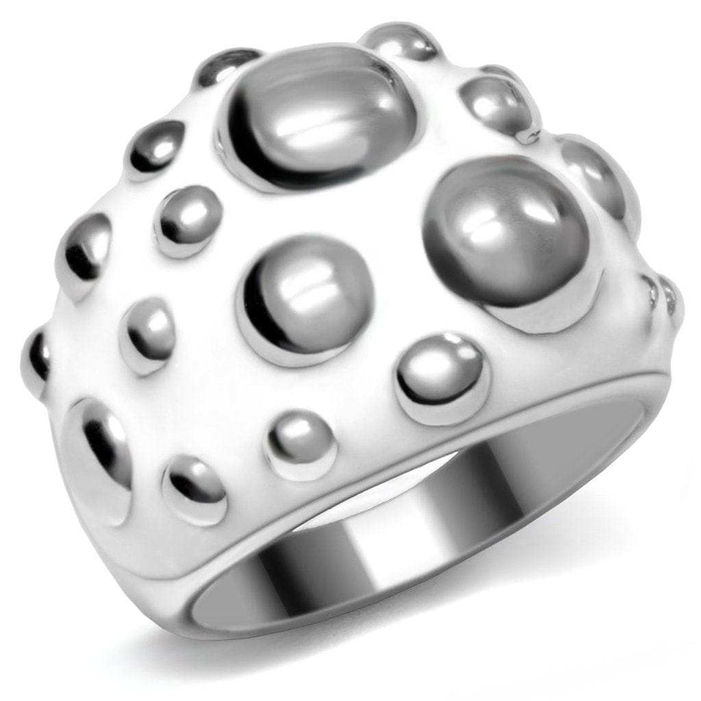 TK042 - High polished (no plating) Stainless Steel Ring with No Stone - Alamode - Flyclothing LLC
