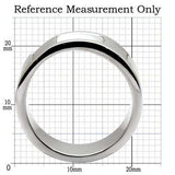 TK043 - High polished (no plating) Stainless Steel Ring with Precious Stone Conch in White - Alamode - Flyclothing LLC