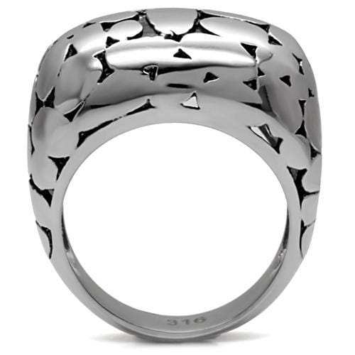 TK048 - High polished (no plating) Stainless Steel Ring with No Stone - Alamode - Flyclothing LLC