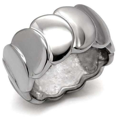 TK049 - High polished (no plating) Stainless Steel Ring with No Stone - Alamode - Flyclothing LLC