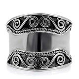 TK052 - High polished (no plating) Stainless Steel Ring with No Stone - Alamode - Flyclothing LLC