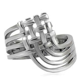 TK054 - High polished (no plating) Stainless Steel Ring with No Stone - Alamode - Flyclothing LLC