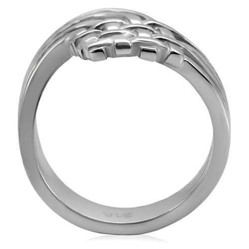TK054 - High polished (no plating) Stainless Steel Ring with No Stone - Alamode - Flyclothing LLC