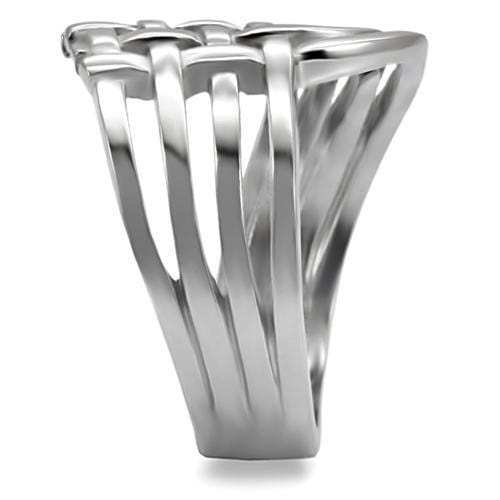 TK054 - High polished (no plating) Stainless Steel Ring with No Stone - Alamode - Flyclothing LLC