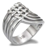 TK054 - High polished (no plating) Stainless Steel Ring with No Stone - Alamode - Flyclothing LLC