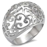 TK055 - High polished (no plating) Stainless Steel Ring with No Stone - Alamode - Flyclothing LLC