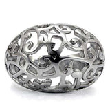 TK055 - High polished (no plating) Stainless Steel Ring with No Stone - Alamode - Flyclothing LLC