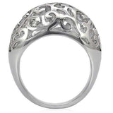 TK055 - High polished (no plating) Stainless Steel Ring with No Stone - Alamode - Flyclothing LLC