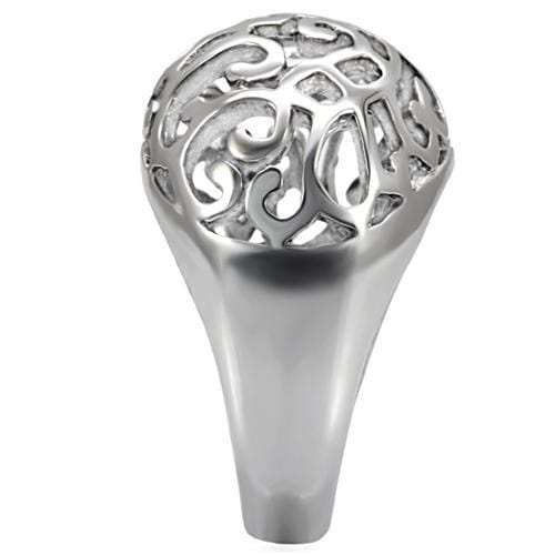 TK055 - High polished (no plating) Stainless Steel Ring with No Stone - Alamode - Flyclothing LLC
