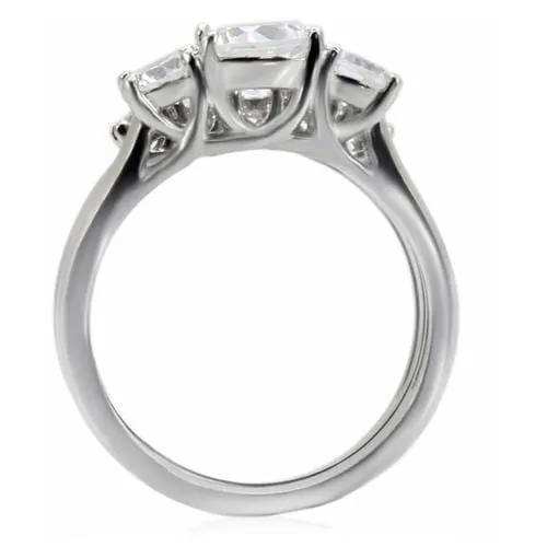 TK098 - High polished (no plating) Stainless Steel Ring with AAA Grade CZ in Clear - Alamode - Flyclothing LLC