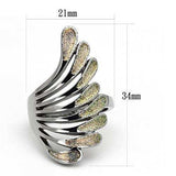 TK1001 - High polished (no plating) Stainless Steel Ring with No Stone - Alamode - Flyclothing LLC