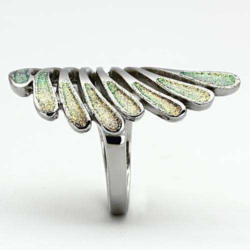 TK1001 - High polished (no plating) Stainless Steel Ring with No Stone - Alamode - Flyclothing LLC