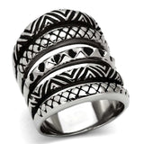 TK1008 - High polished (no plating) Stainless Steel Ring with No Stone - Alamode - Flyclothing LLC