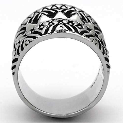 TK1008 - High polished (no plating) Stainless Steel Ring with No Stone - Alamode - Flyclothing LLC
