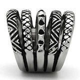 TK1008 - High polished (no plating) Stainless Steel Ring with No Stone - Alamode - Flyclothing LLC