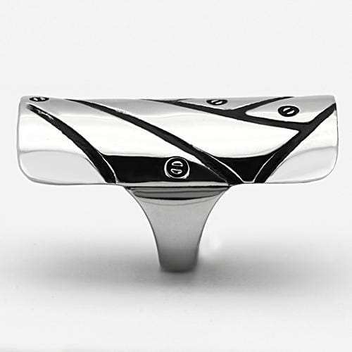 TK1010 - High polished (no plating) Stainless Steel Ring with No Stone - Alamode - Flyclothing LLC