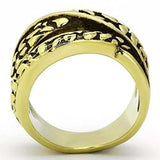 TK1025 - IP Gold(Ion Plating) Stainless Steel Ring with No Stone - Alamode - Flyclothing LLC