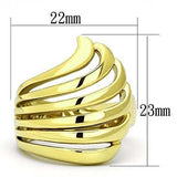 TK1028 - IP Gold(Ion Plating) Stainless Steel Ring with No Stone - Alamode - Flyclothing LLC