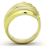 TK1028 - IP Gold(Ion Plating) Stainless Steel Ring with No Stone - Alamode - Flyclothing LLC