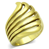 TK1028 - IP Gold(Ion Plating) Stainless Steel Ring with No Stone - Alamode - Flyclothing LLC