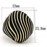 TK1037 - IP Gold(Ion Plating) Stainless Steel Ring with No Stone - Alamode - Flyclothing LLC