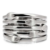TK106 - High polished (no plating) Stainless Steel Ring with No Stone - Alamode - Flyclothing LLC