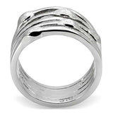 TK106 - High polished (no plating) Stainless Steel Ring with No Stone - Alamode - Flyclothing LLC