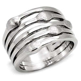 TK106 - High polished (no plating) Stainless Steel Ring with No Stone - Alamode - Flyclothing LLC