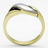 TK1089 - Two-Tone IP Gold (Ion Plating) Stainless Steel Ring with No Stone - Alamode - Flyclothing LLC