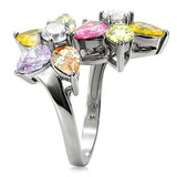 Kered Cocktail Ring - Stainless Steel, AAA CZ , Multi Color - TK111 - Alamode - Flyclothing LLC
