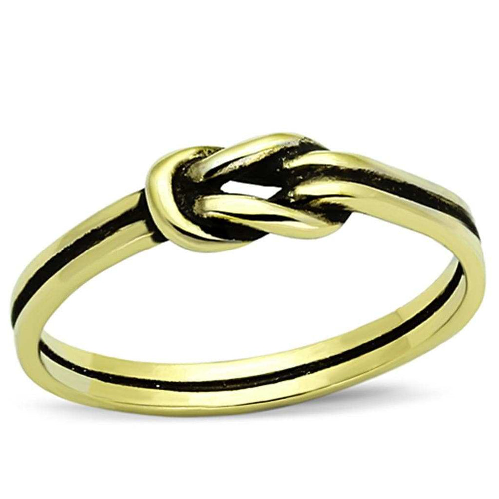TK1239G - IP Gold(Ion Plating) Stainless Steel Ring with No Stone - Alamode - Flyclothing LLC