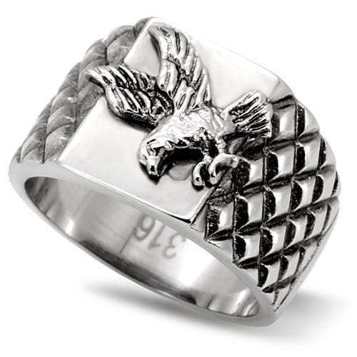 TK126 - High polished (no plating) Stainless Steel Ring with No Stone - Alamode - Flyclothing LLC