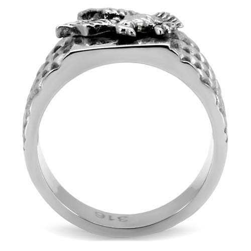 TK126 - High polished (no plating) Stainless Steel Ring with No Stone - Alamode - Flyclothing LLC
