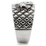 TK126 - High polished (no plating) Stainless Steel Ring with No Stone - Alamode - Flyclothing LLC
