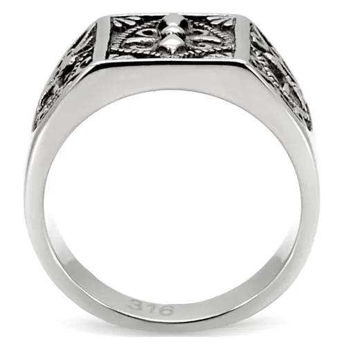 TK127 - High polished (no plating) Stainless Steel Ring with No Stone - Alamode - Flyclothing LLC