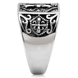TK127 - High polished (no plating) Stainless Steel Ring with No Stone - Alamode - Flyclothing LLC