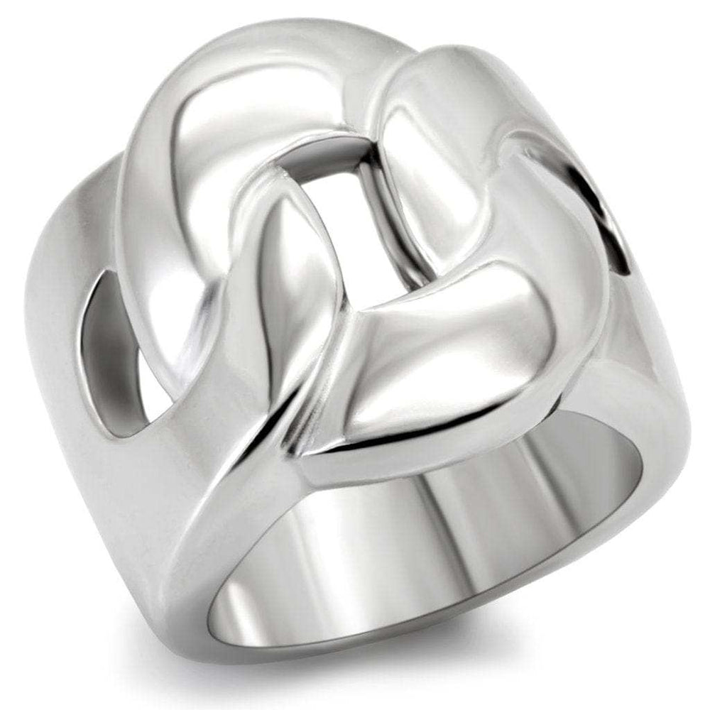 TK131 - High polished (no plating) Stainless Steel Ring with No Stone - Alamode - Flyclothing LLC
