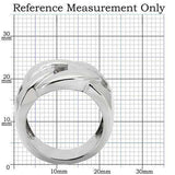 TK131 - High polished (no plating) Stainless Steel Ring with No Stone - Alamode - Flyclothing LLC