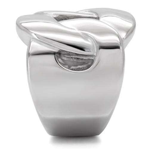 TK131 - High polished (no plating) Stainless Steel Ring with No Stone - Alamode - Flyclothing LLC
