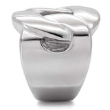 TK131 - High polished (no plating) Stainless Steel Ring with No Stone - Alamode - Flyclothing LLC