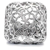 TK133 - High polished (no plating) Stainless Steel Ring with No Stone - Alamode - Flyclothing LLC
