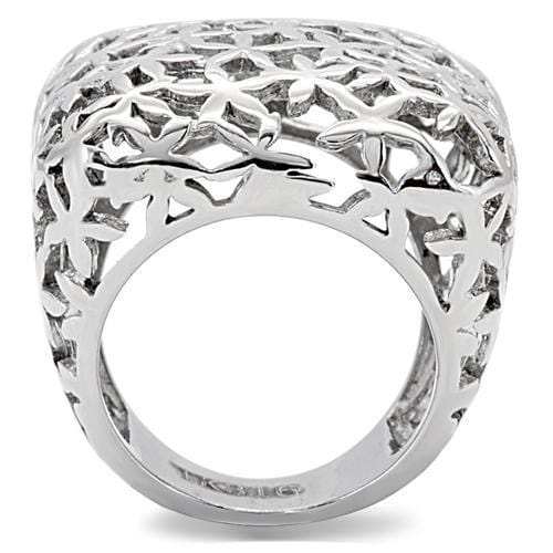 TK133 - High polished (no plating) Stainless Steel Ring with No Stone - Alamode - Flyclothing LLC