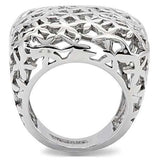 TK133 - High polished (no plating) Stainless Steel Ring with No Stone - Alamode - Flyclothing LLC