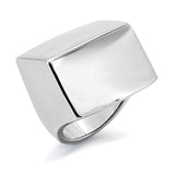 TK134 - High polished (no plating) Stainless Steel Ring with No Stone - Alamode - Flyclothing LLC