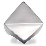 TK136 - High polished (no plating) Stainless Steel Ring with No Stone - Alamode - Flyclothing LLC