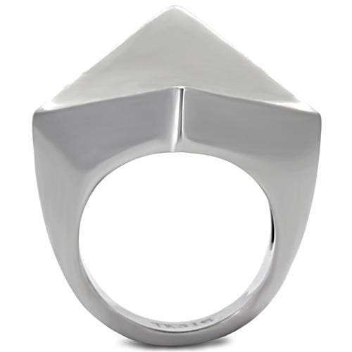 TK136 - High polished (no plating) Stainless Steel Ring with No Stone - Alamode - Flyclothing LLC